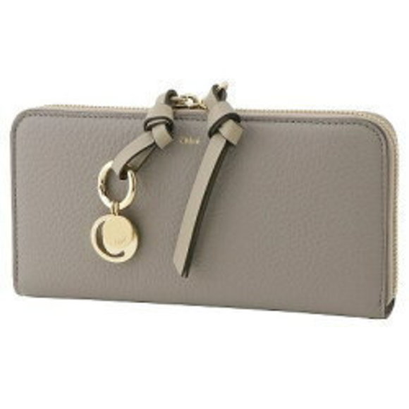 Chloe Alphabet Zip Long Wallet Cashmere Gray - Picture 1 of 3